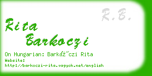 rita barkoczi business card